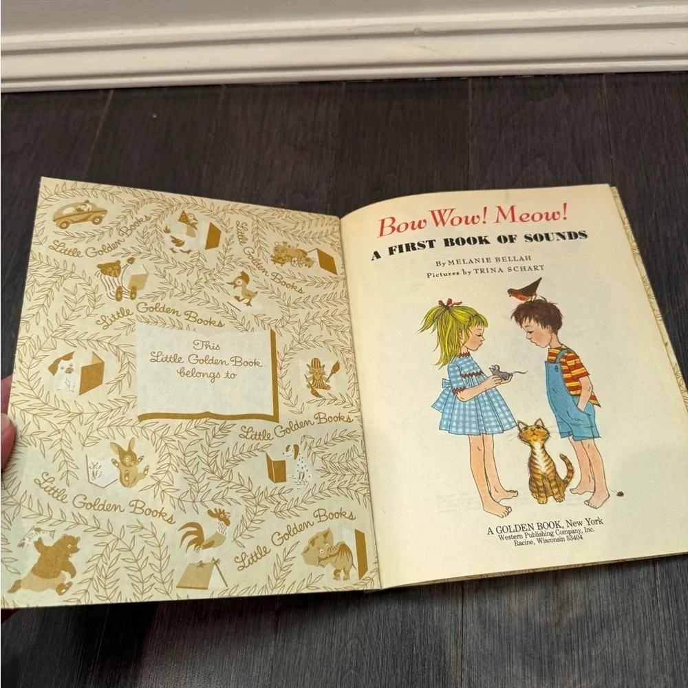 VINTAGE Little Golden Book: Bow Wow! Meow! A First Book of Sounds Hardcover